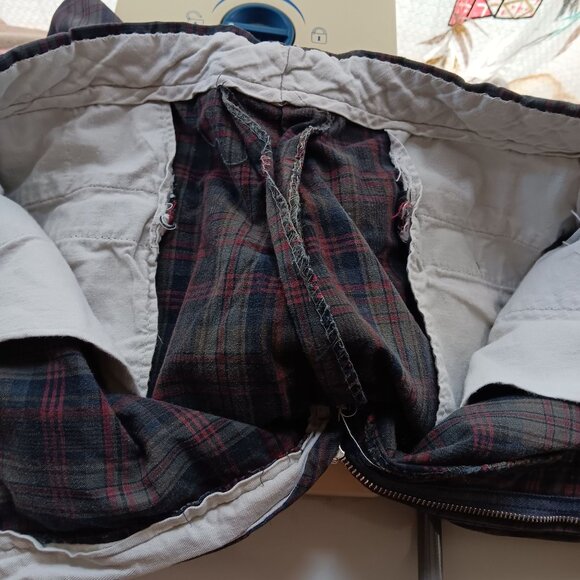 30W True Vintage 1960's Plaid Cotton Ivy league Shorts Side Buttons Golfer Prep - Picture 7 of 7